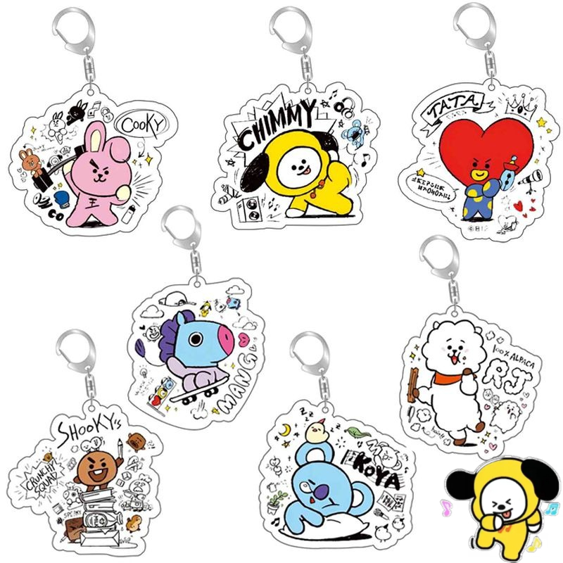 BT21 anime cartoon cute acryli - Anime Girl Merchandise review and price